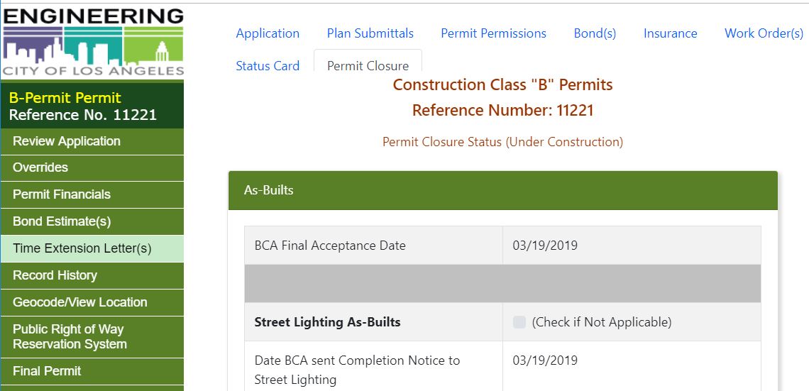 02 - ACOS - Open Permits | Bureau Of Engineering